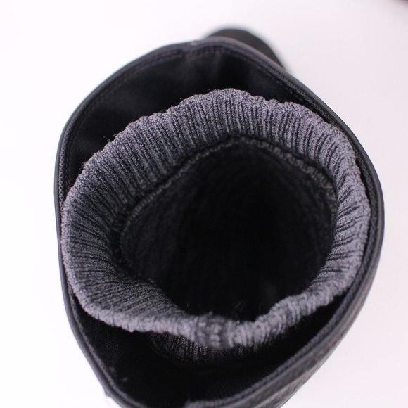 Nike Womens Roshe 2 Hi Flyknit Slouch Leather Boots Size 7 All Black Gray 861708 - Picture 10 of 13